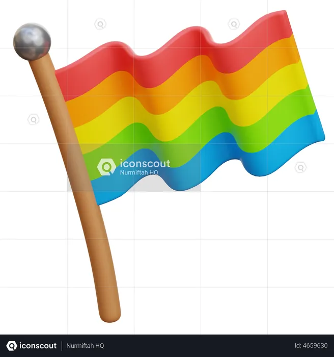 Lgbtq Flag  3D Illustration