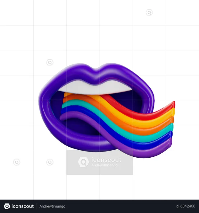 Lgbtq Lip  3D Icon