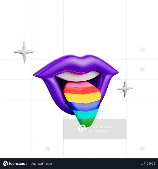 Lgbtq Lip  3D Icon