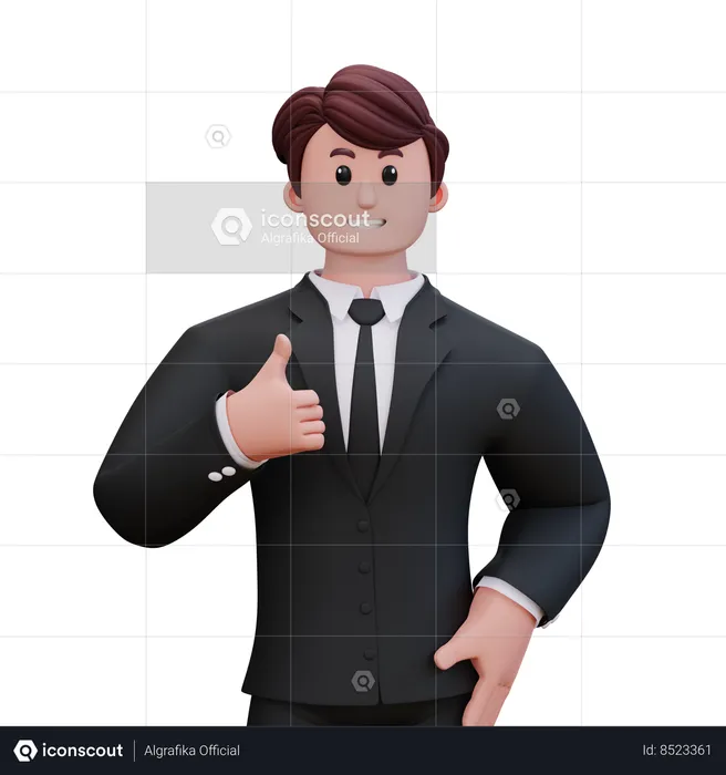 L'homme d'affaires est motivant  3D Illustration