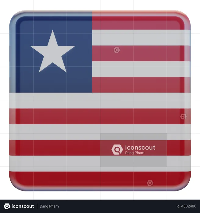 Liberia Flag Flag 3D Illustration