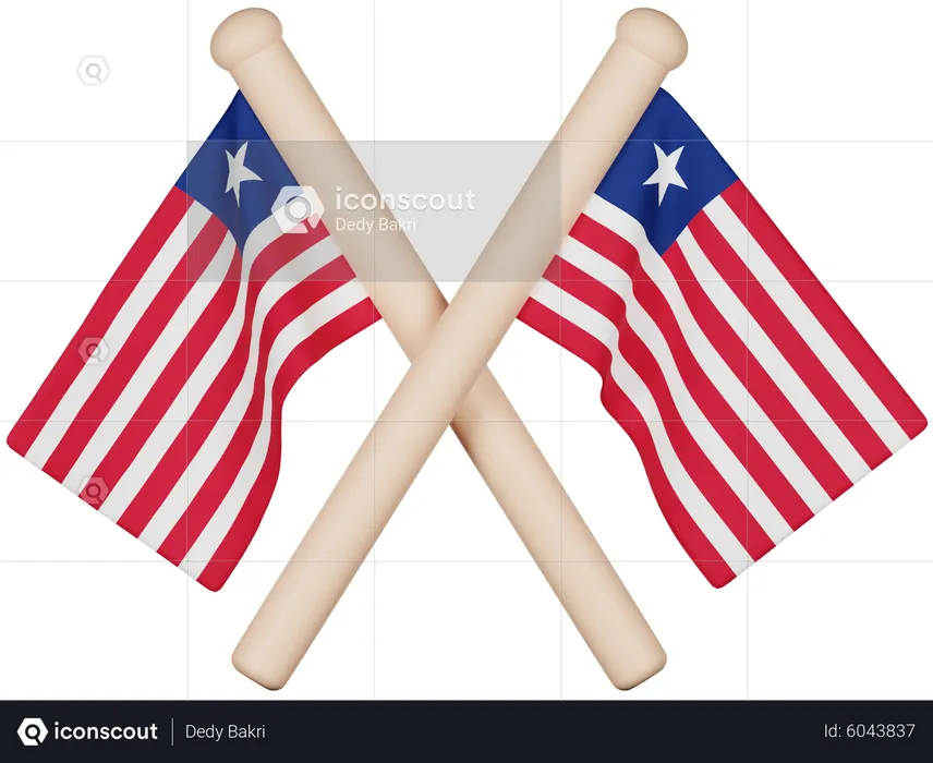 Liberia Flag Flag 3D Icon