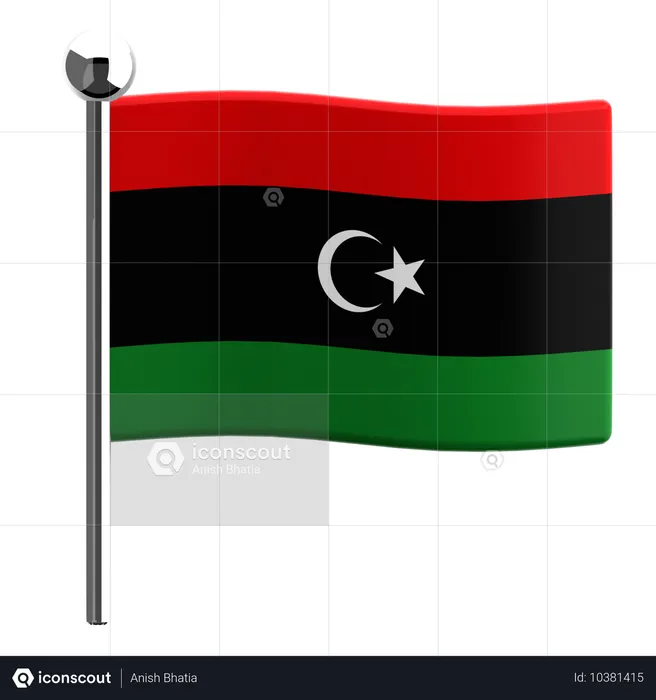 Libia Flag 3D Icon