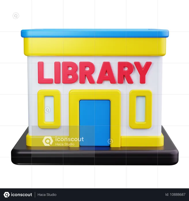 Library  3D Icon