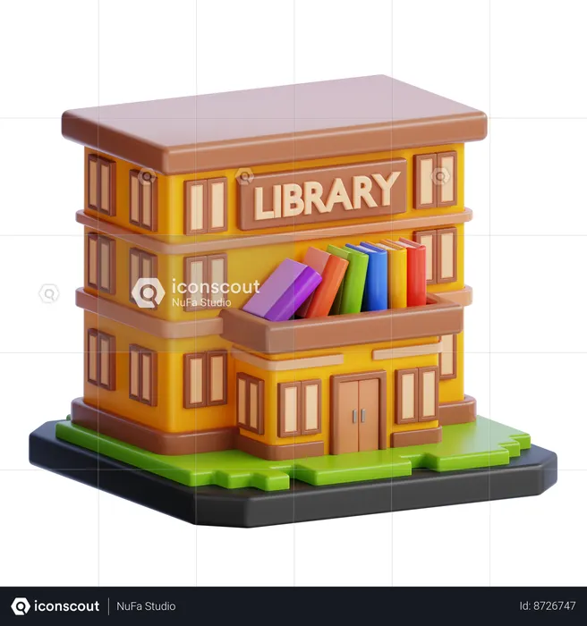 LIBRARY BUILDING  3D Icon