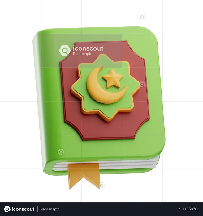 Cuaderno con temática islámica y cubierta decorativa  3D Icon