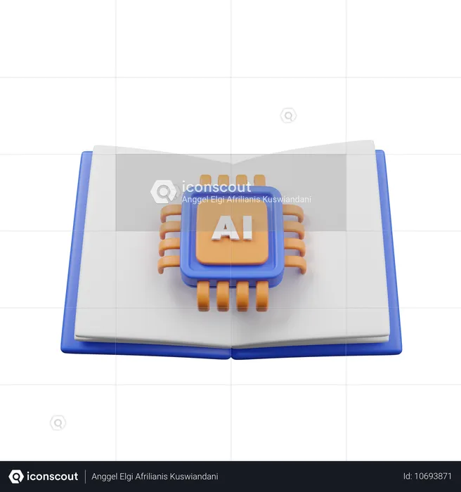 Libro abierto ia  3D Icon