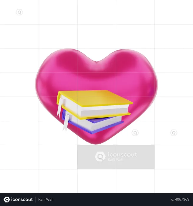 Libro Amor  3D Illustration