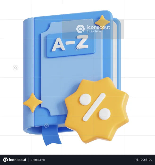 Libro con descuento  3D Icon