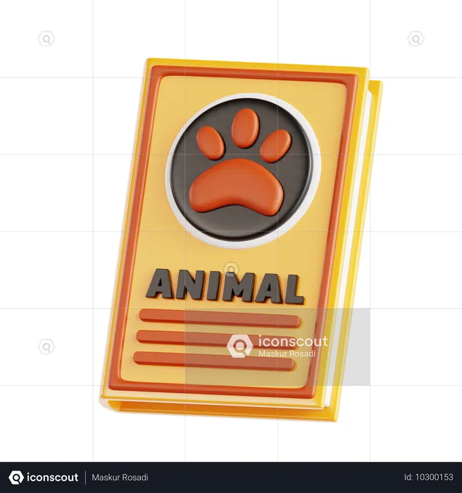 Libro de animales  3D Icon