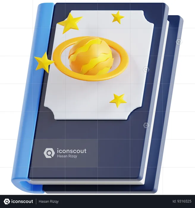 Libro de astronomia  3D Icon