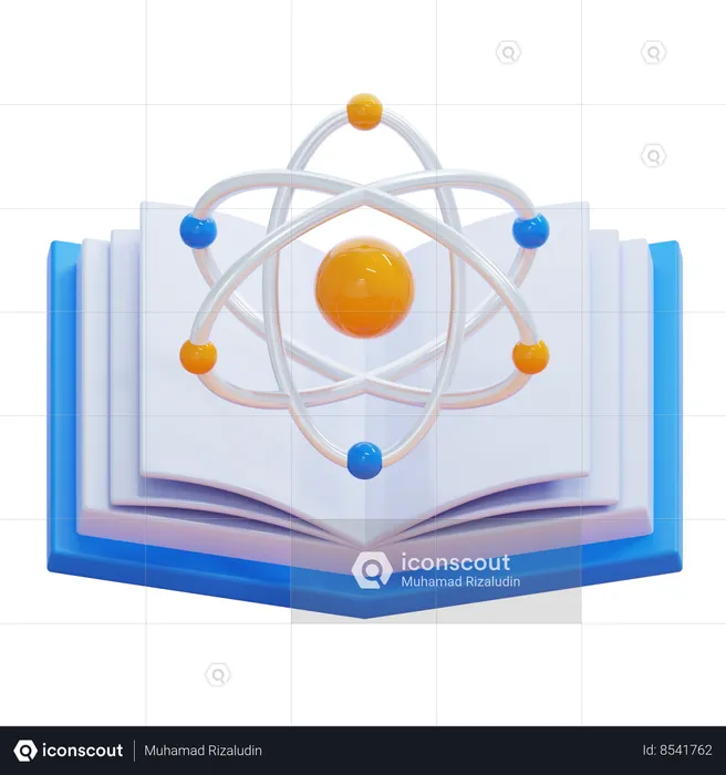 Libro de ciencia  3D Icon