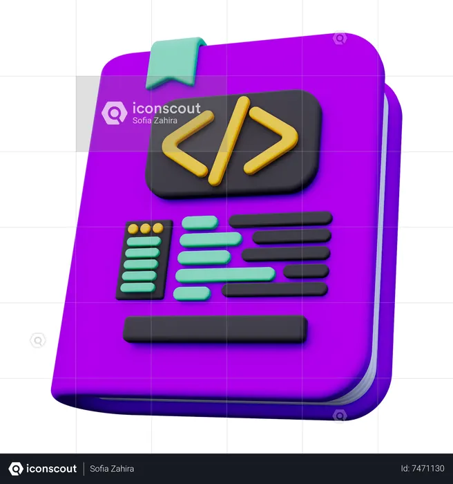 Libro de codificación  3D Icon