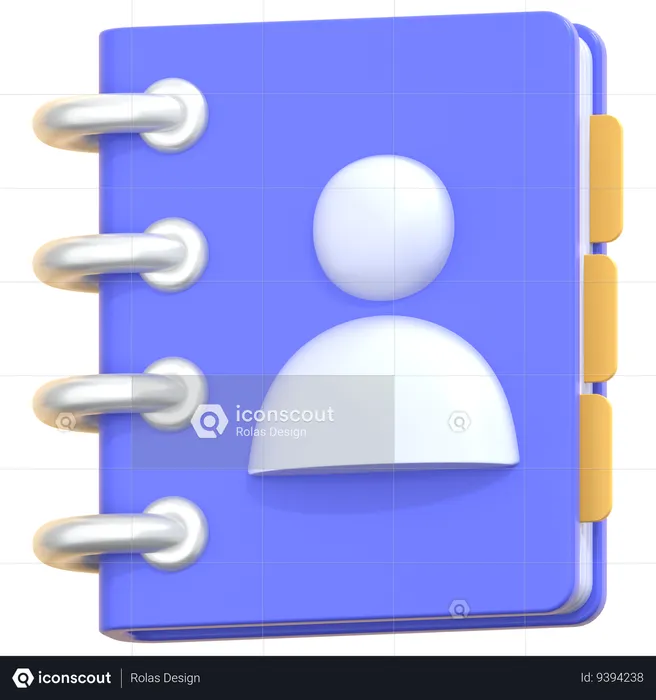 Libreta de contactos  3D Icon