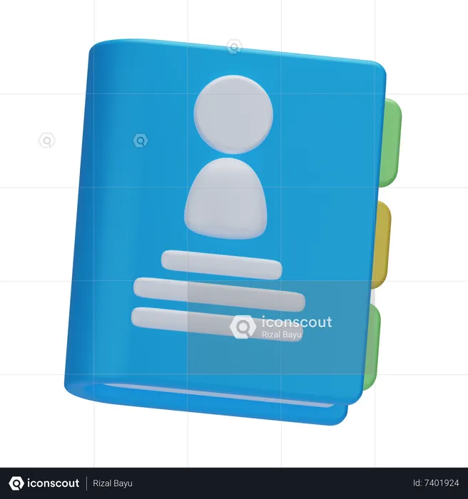 Libreta de contactos  3D Icon