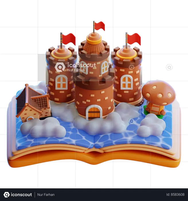 Libro de cuento de hadas  3D Icon
