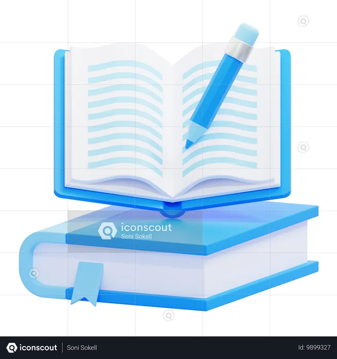 Libro de escritura  3D Icon