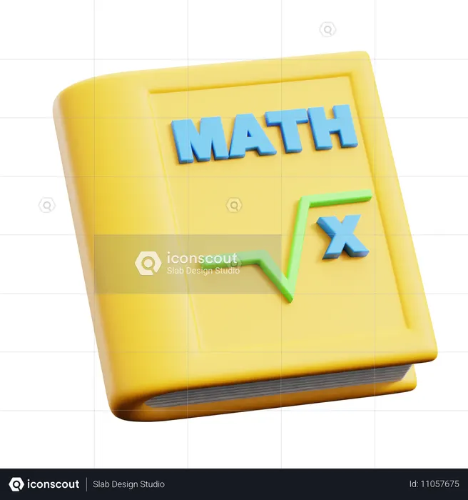 Libro de matemáticas  3D Icon