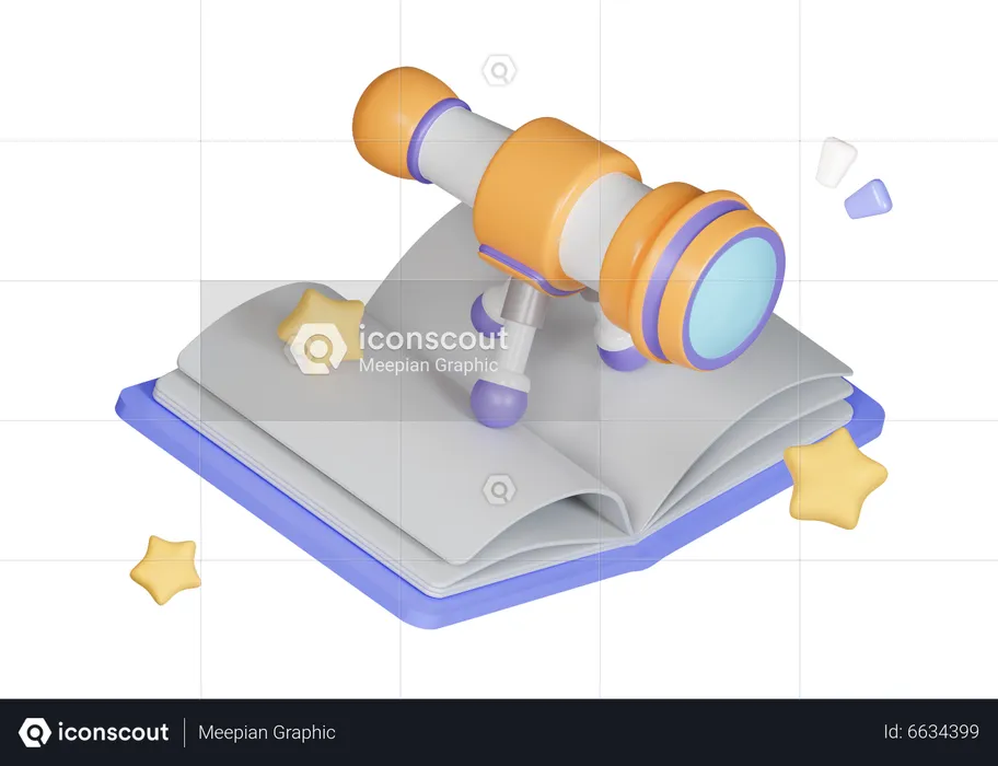 Libro di astronomia  3D Icon