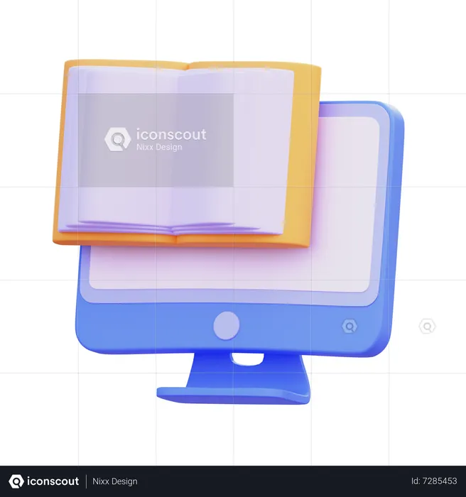 Libro digital  3D Icon