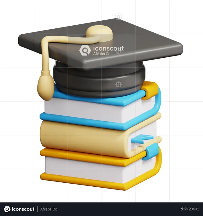 Libros de graduacion  3D Icon