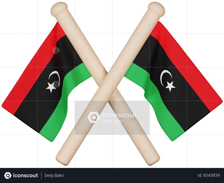 Libya Flag Flag 3D Icon