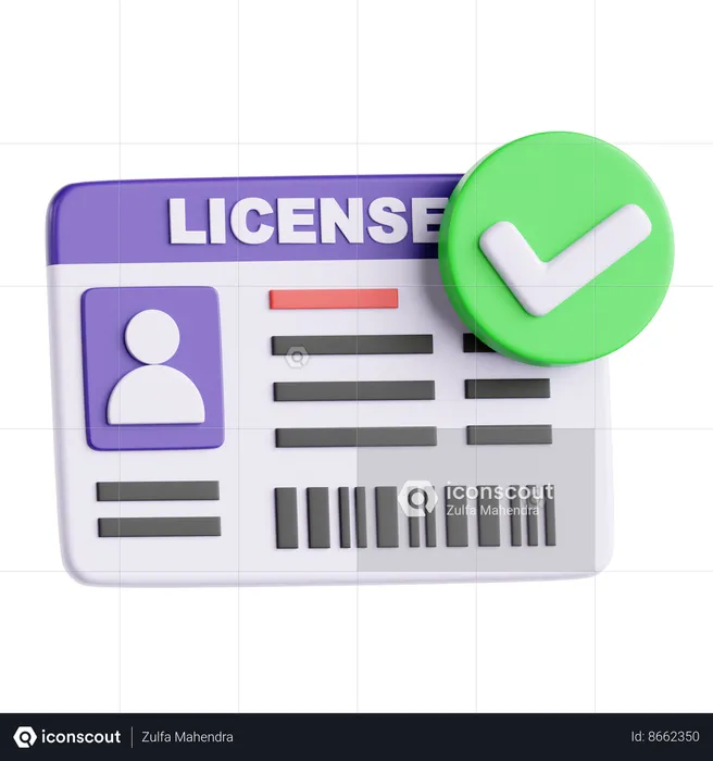 License Granted  3D Icon