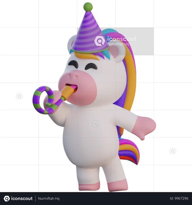 La licorne siffle  3D Illustration