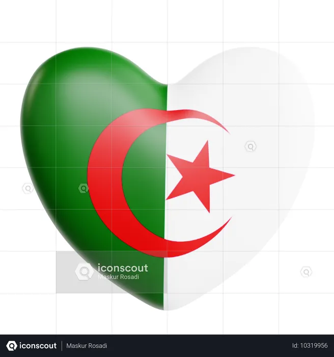 Liebe algerien  3D Icon