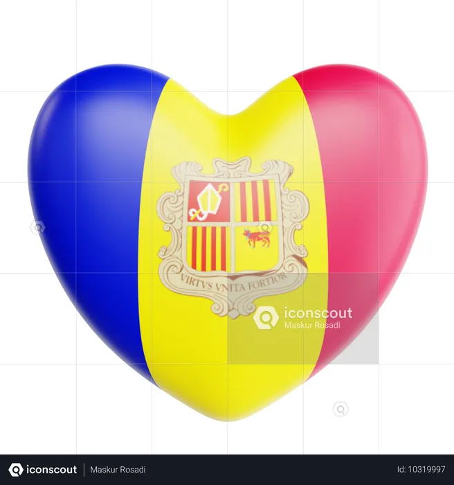 Liebe Andorra  3D Icon