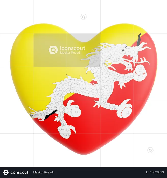 Liebe bhutan  3D Icon