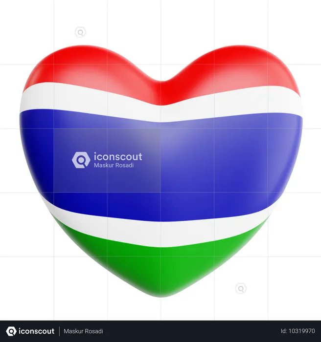 Liebe gambia  3D Icon