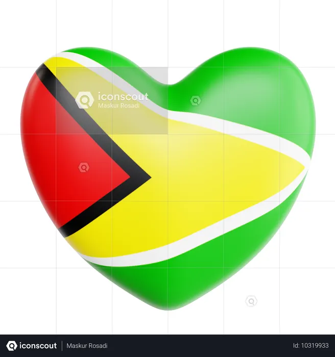 Liebe guyana  3D Icon