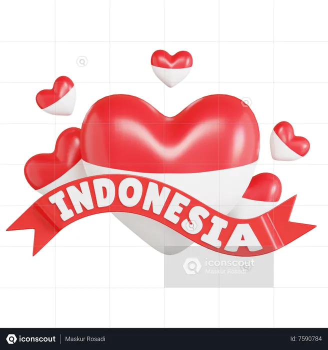 Liebe indonesien  3D Icon