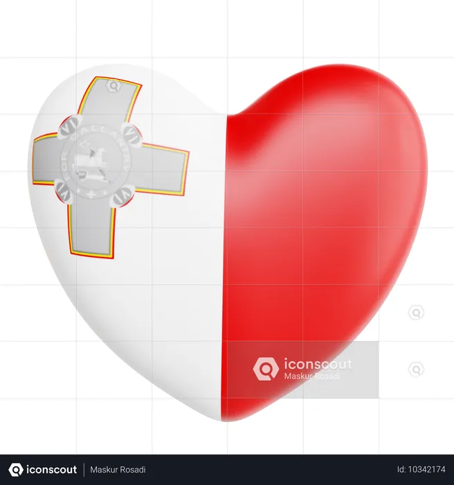 Liebe malta  3D Icon