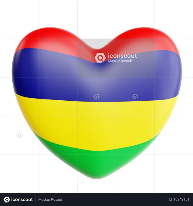 Liebe mauritius  3D Icon