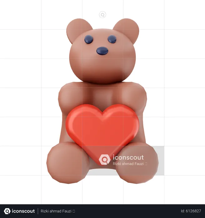 Liebe teddy  3D Icon