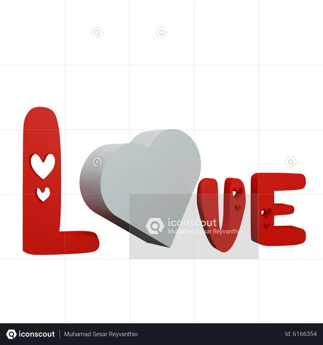 Liebe aufkleber  3D Sticker