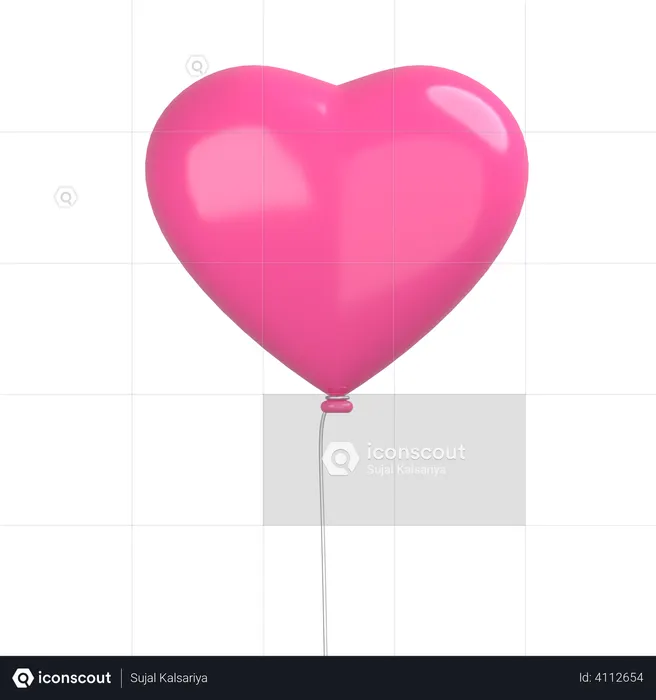 Liebesballon  3D Icon