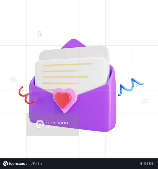 Liebesbrief  3D Icon