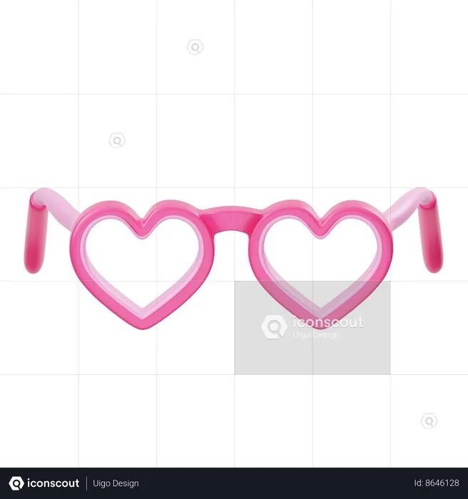 Liebe brille  3D Icon