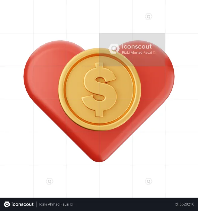 Liebe dollar  3D Icon