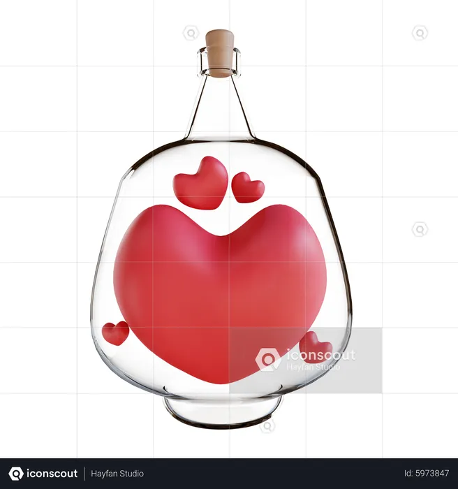 Liebesflasche  3D Icon