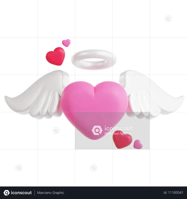 Liebe Flügel  3D Icon