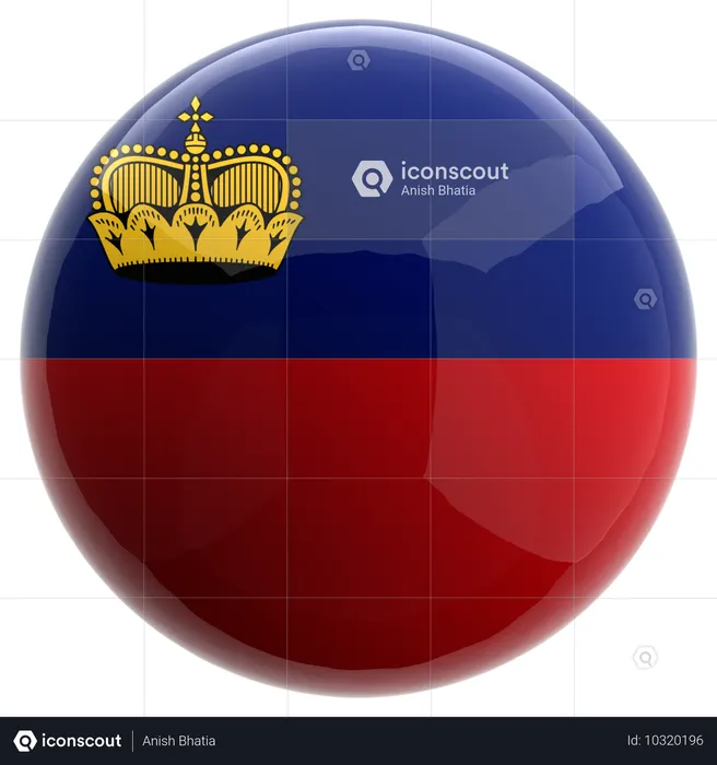 Liechtenstein Flag 3D Icon