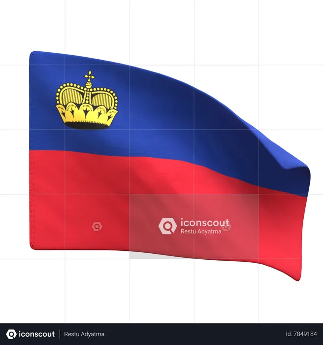 Liechtenstein Flag Flag 3D Icon