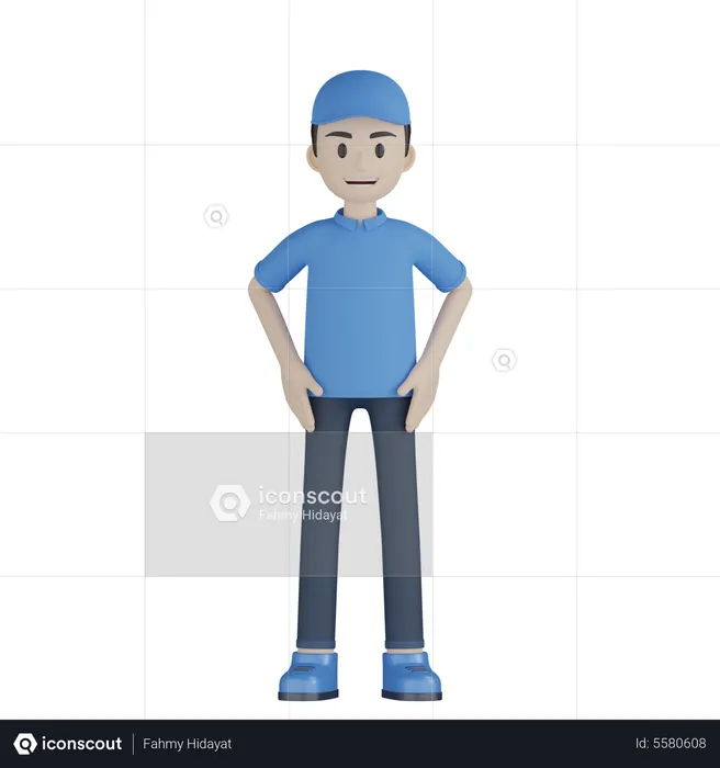 Bote mit leeren Händen  3D Icon