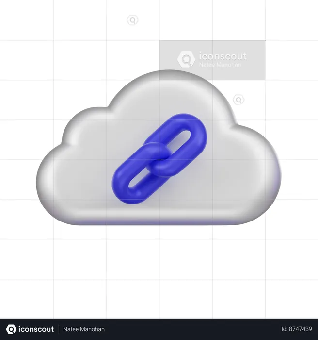 Lien cloud  3D Icon