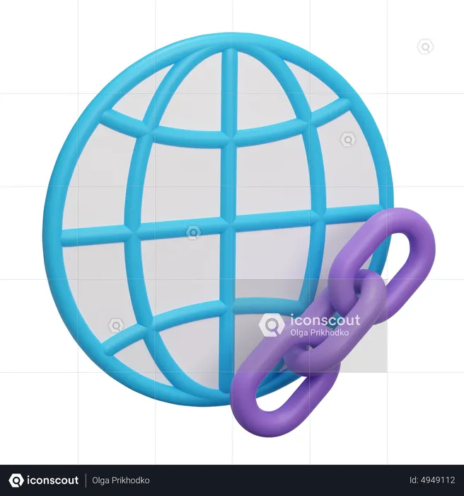 Lien Web  3D Icon