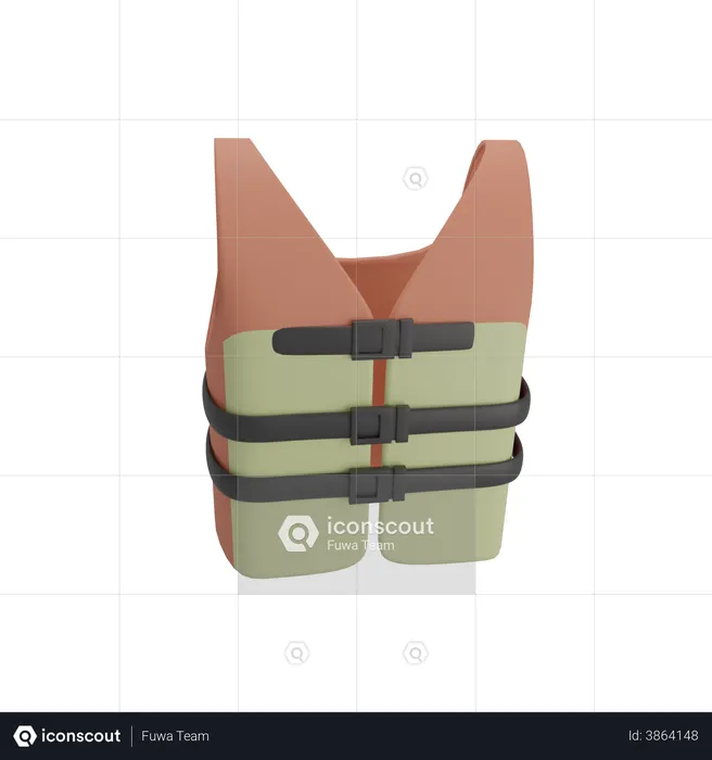 Life Vest  3D Illustration